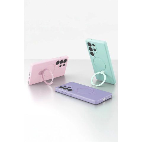Samsung Galaxy S24 Ultra Regal Magsafe Standlı Kapak - Açık Pembe