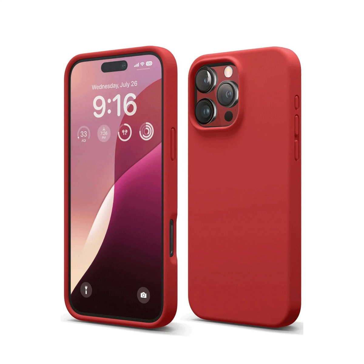 Apple İphone 16 Pro Max Kılıf First Silikon - Kırmızı