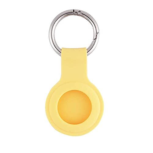 Airtag ile Uyumlu Silikon Anahtarlık Kılıfı, 01 Sarı