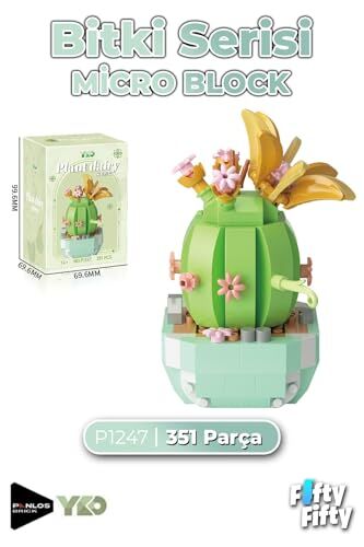 Micro Block Bitki Serisi 1247 Çiçek Buketi 351 Parça Oyuncak Yapım Seti Ffp-1247