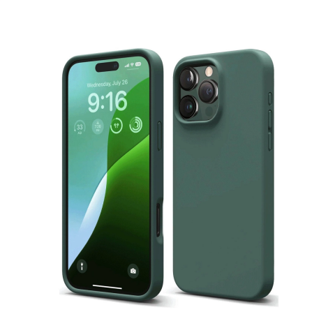 Apple İphone 16 Pro Max Kılıf First Silikon - Koyu Yeşil