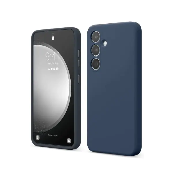Samsung Galaxy S24 FE Kılıf First Silikon - Lacivert