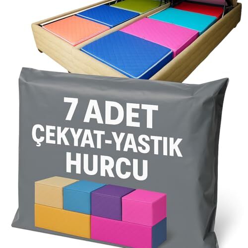 7 Adet Hurç, Çekyat ve Baza Altı Hurcu, 62x37x24 Cm