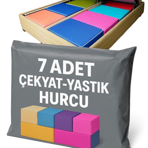 7 Adet Hurç, Çekyat ve Baza Altı Hurcu, 62x37x24 Cm