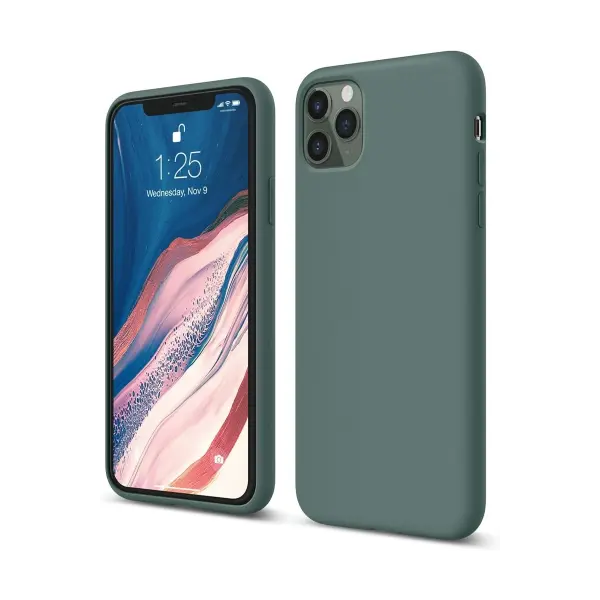Apple iPhone 11 Pro Kılıf First Silikon - Koyu Yeşil