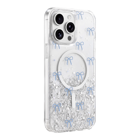 Onegif Apple İphone 15 Pro Max Misk Simli Magsafe Kapak - Desen 3