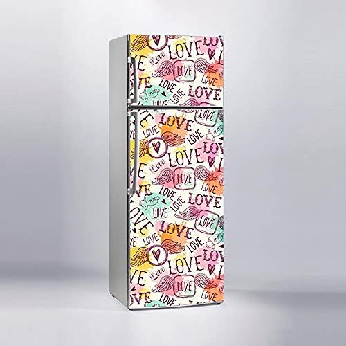 Buzdolabı Sticker Kaplama Etiketi, Love Aşk
