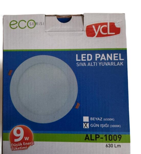 Yücel 9W LED Panel Eko Yuvarlak Günışığı 3000k