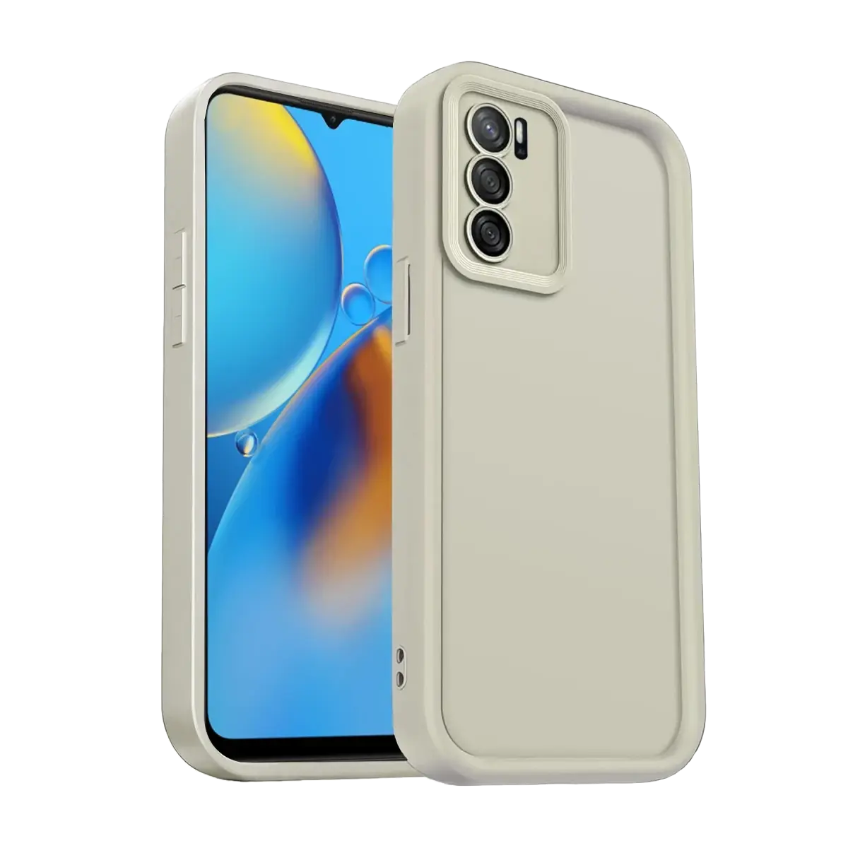 Oppo A16 Kılıf Viera Silikon - Krem