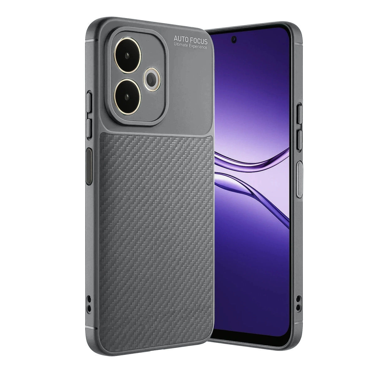 Oppo A5 Pro 4g Kılıf Auto Focus Karbon Kapak - Gri
