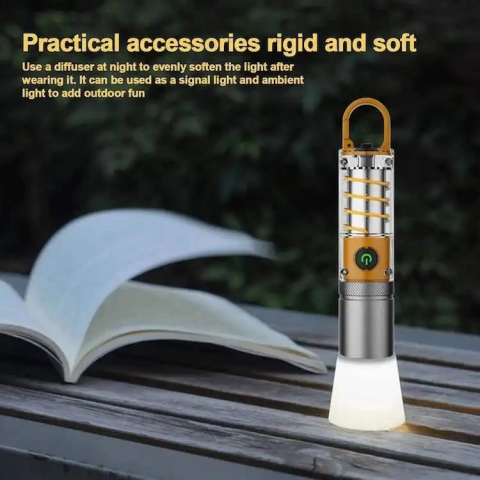 Ps-8915 10w Zoomlu Led Powerbank Özellikli Şarjlı Kamp El Feneri