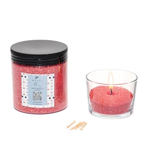Garden Rose-Pudra Kokulu Pembe Yaratıcı İnci Tozu Mum, 30 adet fitil ile birlikte, 250 g