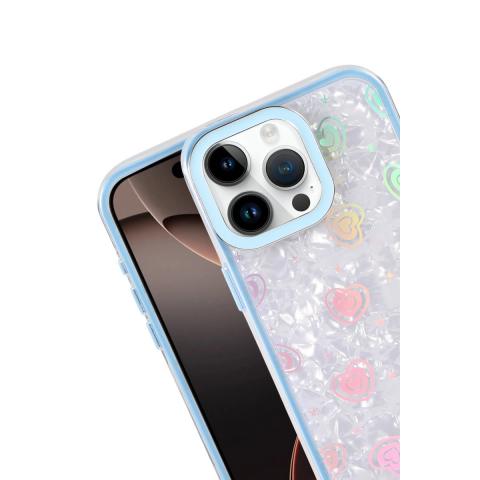 Apple İphone 16 Pro Lumi Desenli Kapak - Mavi