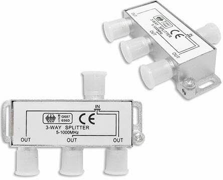 Uydu Splitter, 3'lü, RG6 Anten Kablo TV Çoklayıcı Dağıtıcı