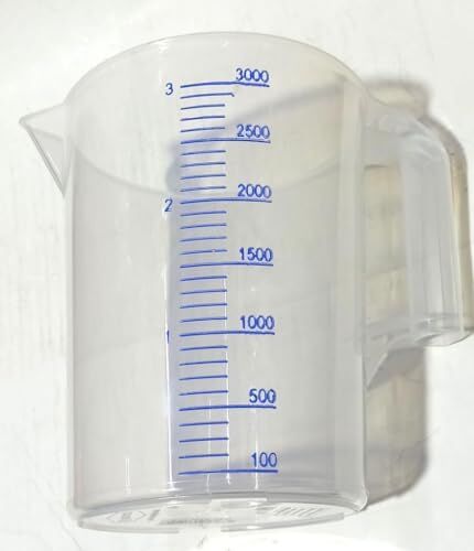 3 L Kapasiteli Kalın Plastikten Üretim Kulplu Ölçü Kabı