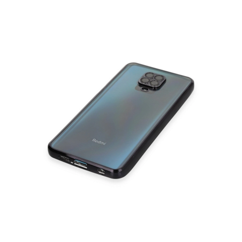 Xiaomi Redmi Note 9 Pro Kılıf Razer Lensli Silikon - Siyah