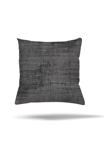 Düz Renk Gizli Fermuarlı Antrasit 45 x 45 Yastık Kılıfı