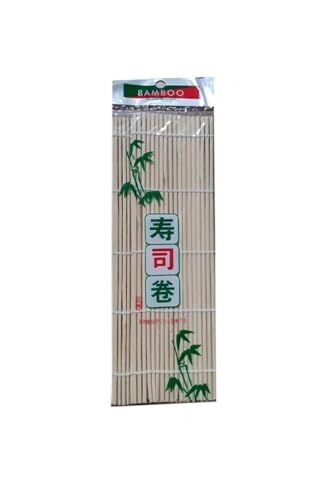 Bambu Sushi Sarma Hasırı, 24x24 cm, Doğal Bambu Sushi Matı
