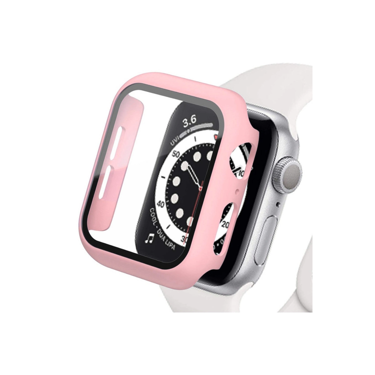 Apple Watch 41mm Camlı Kasa Ekran Koruyucu - Rose Gold
