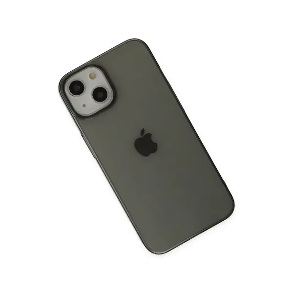 Apple iPhone 14 Plus Kılıf Pc Sert Şeffaf Kapak - Siyah