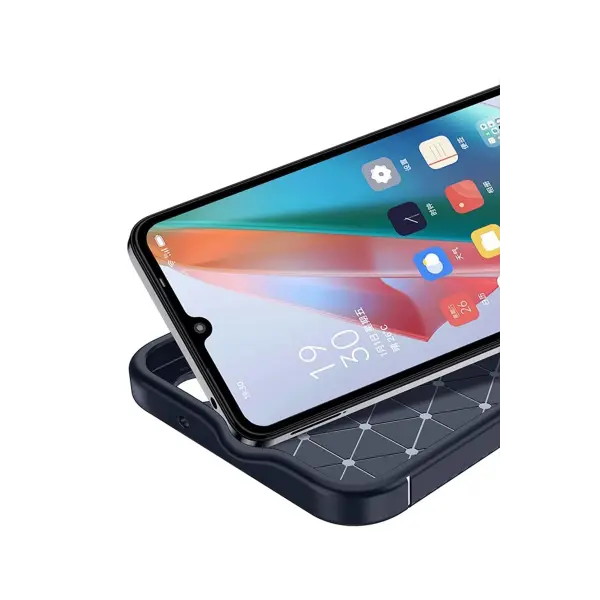 Oppo A60 Kılıf Auto Focus Karbon Kapak - Lacivert