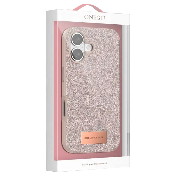 Onegif Apple iPhone 17 Bright Simli Kapak - Siyah