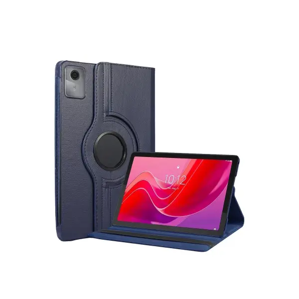 Lenovo Tab M11 TB330FU 360 Tablet Deri Kılıf - Lacivert