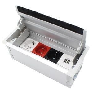 Çetinkaya P01 05 03 Priz Kasası Seti 5 Modül Beyaz
