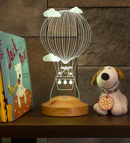 Kuzulu Balon Çocuk Odası Gece Lambası, 3 Boyutlu LED Lamba