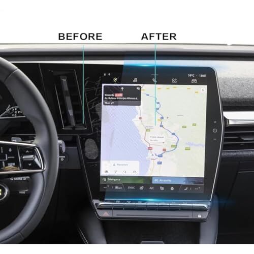 Renault Austral Multimedya 12 İnç ile Uyumlu Mat Ekran Koruyucu Techno Esprit Alpine