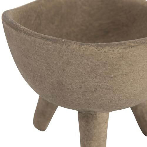 Küçük Saksı Altlığı, Mat Boz Kahverengi, Pişmiş Toprak, 7,6 cm