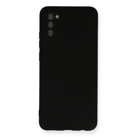 Samsung Galaxy A03s Kılıf Nano İçi Kadife Silikon - Siyah