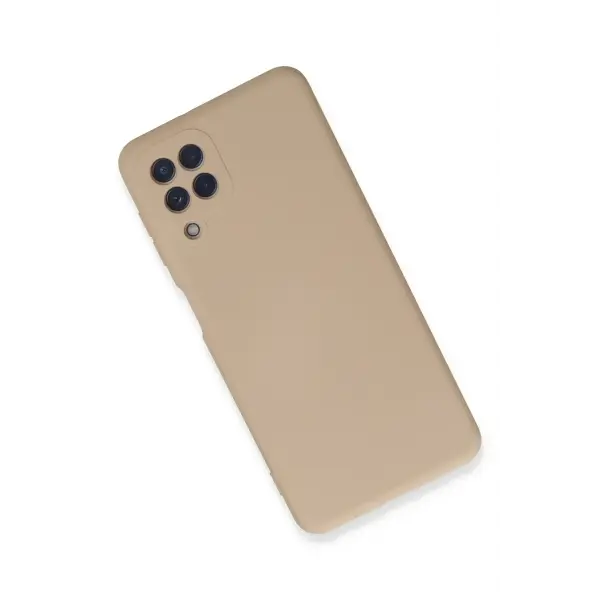 Samsung Galaxy A22 Kılıf Nano içi Kadife Silikon - Pudra