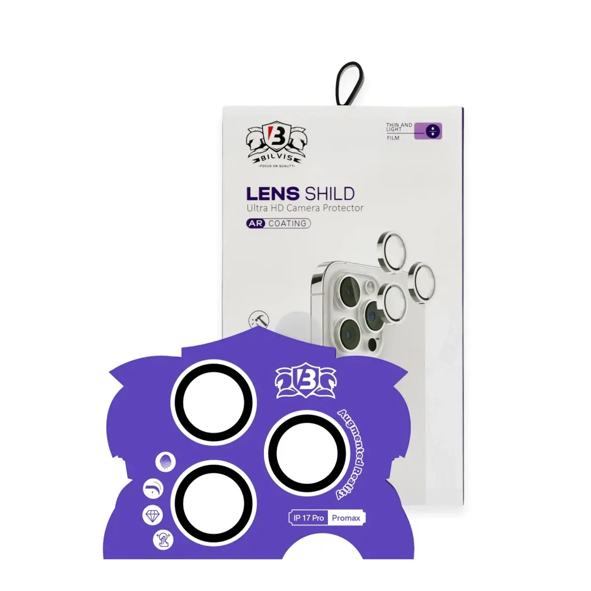 Apple iPhone 17 Pro Max Bilvis Titan Kamera Lens - Gümüş