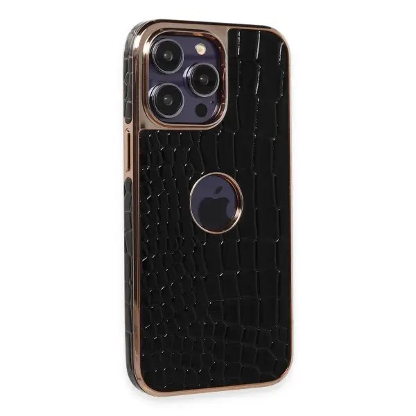 Apple iPhone 14 Pro Max Kılıf Snake Kapak - Siyah