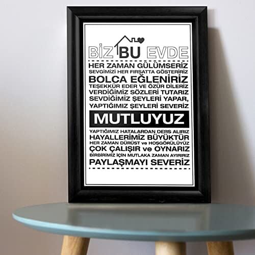 Ailenize Özel Dekoratif Baskılı Çerçeve 24x33x1 cm
