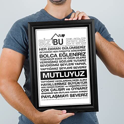 Ailenize Özel Dekoratif Baskılı Çerçeve 24x33x1 cm