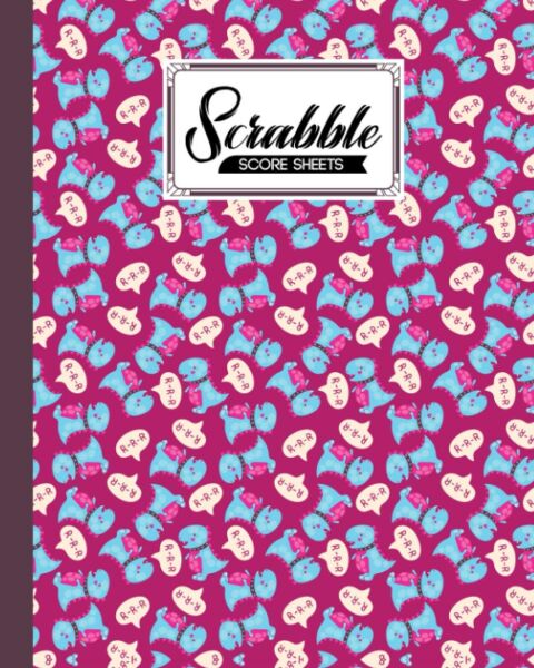 Scrabble Score Sheet: Scrabble Game Record book For up to 4 Players; Scrabble Game Sheets For Board Game Words Building | dinosaur era Cover | 121 Pages, Size 8'' x 10''