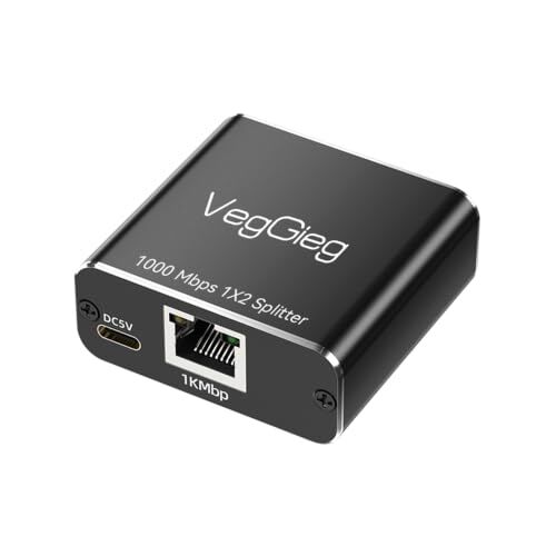 1 Giriş 2 Çıkış RJ45 Gigabit Ethernet Çoklayıcı Splitter Adaptör