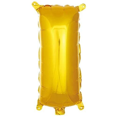 I Harfi 16 İnç Gold Renk Folyo Balon 36 CM (Altın)