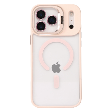 Joko Apple İphone 17 Pro Max Remim Lensli Magsafe Standlı Kapak - Pembe