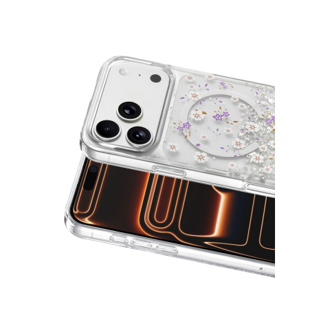 Onegif Apple İphone 17 Pro Max Misk Simli Magsafe Kapak - Desen 2