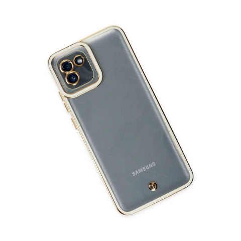 Samsung Galaxy A03 Kılıf Liva Lens Silikon - Beyaz