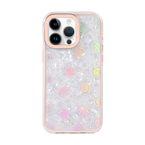Apple İphone 16 Pro Max Lumi Desenli Kapak - Pembe