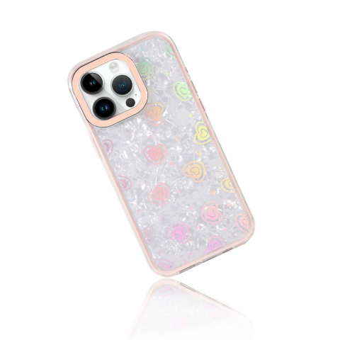 Apple İphone 16 Pro Max Lumi Desenli Kapak - Pembe