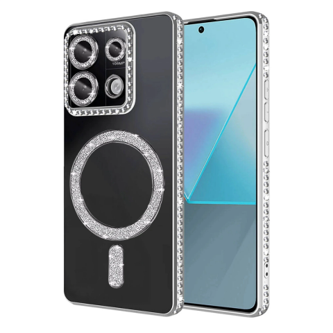 Xiaomi Redmi 13c Joke Simli Magneticsafe Kılıf - Gümüş