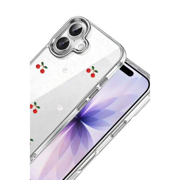 Apple iPhone 17 Fiyonk Desenli Kapak - Desen 9