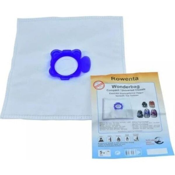 Wonderbag Compact/Universal Classic Elektrikli Süpürgeler Uyumlu Bez Toz Torbası, 5 Adet