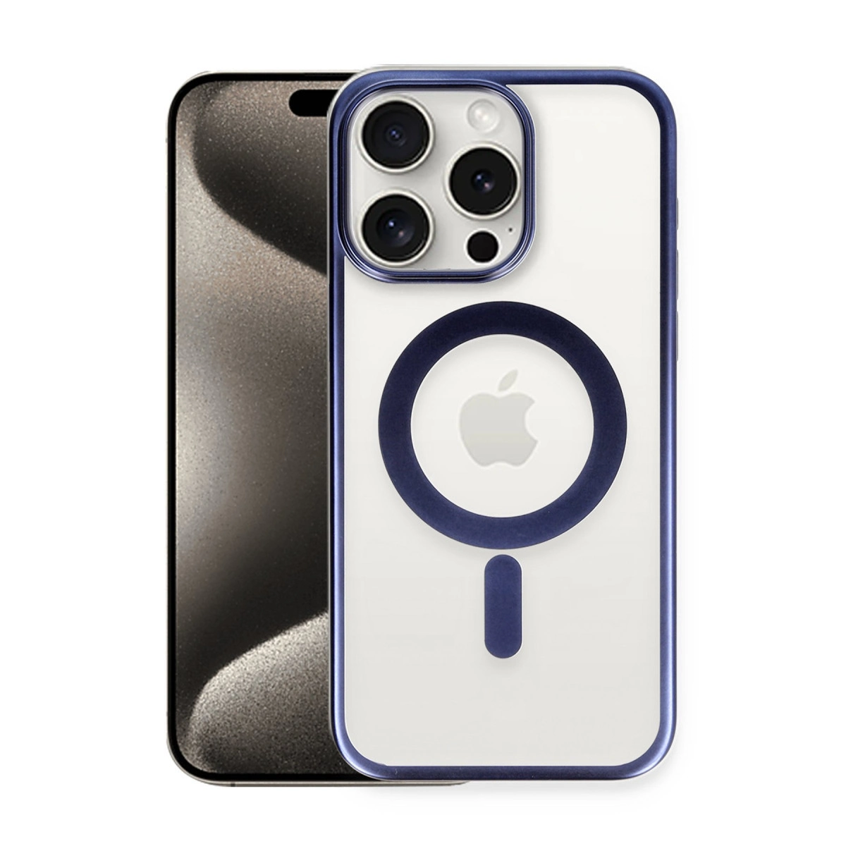 Apple İphone 15 Pro Max Kılıf Erozi Magsafe Kapak - Lacivert