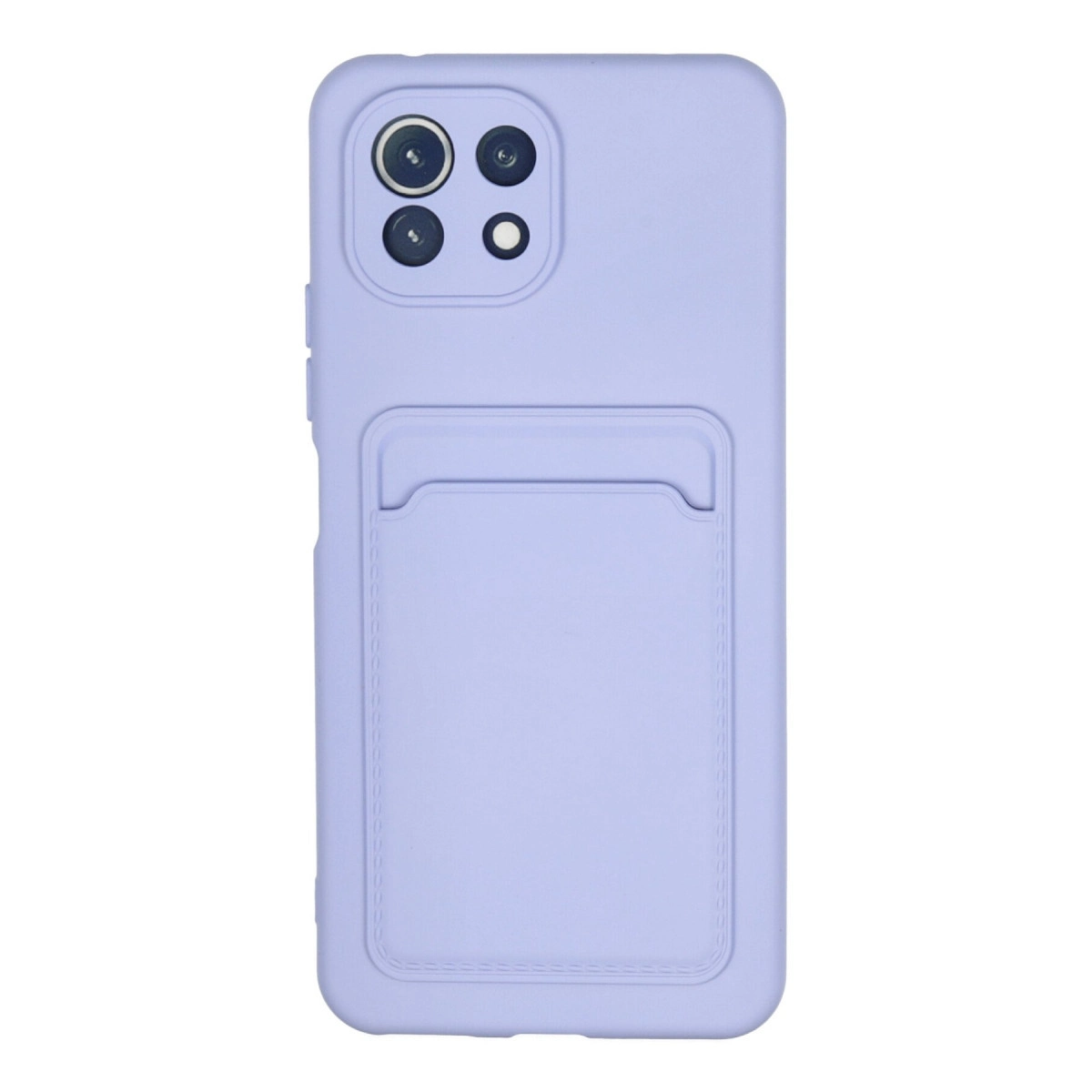 Xiaomi Mi 11 Kılıf Kelvin Kartvizitli Silikon - Lila